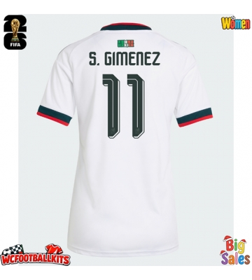 Mexico Santiago Gimenez #11 Replica Away Stadium Shirt for Women World Cup 2026 Short Sleeve